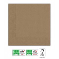 Kraft Paper Napkins Compostable 33x33 cm 3 ply 20ct