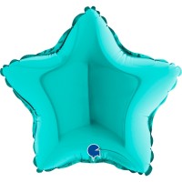 9" Star Foil Balloons Tiffany Pack of 5 GRABO