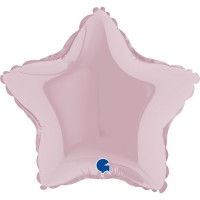 9" Star Foil Balloons Pastel Pink Pack of 5 GRABO