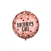 Birthday Girl Rose-Gold 18" Foil Balloon