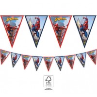 Spiderman Crime Fighter Paper Triangle Flag Banner 1ct