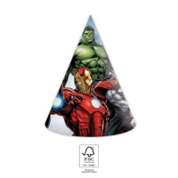 Marvel Avengers Paper Hats 6ct