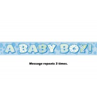 A Baby Boy Prismatic Banner - 12Ft.