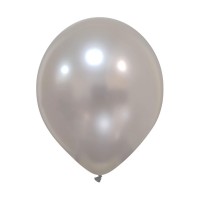 Superior 11" Metallic Pro Pure Silver Latex Balloons 100ct