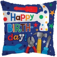 Happy Birthday Tools 18" Foil Ballon (Packed)