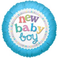 New Baby Boy 18" Foil Ballon (Packed)