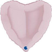 Heart 18" Pastel Pink Foil Balloon GRABO Flat