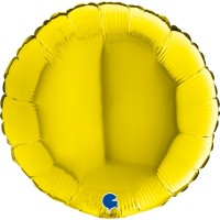 Round 18" Yellow Foil Balloon GRABO Flat