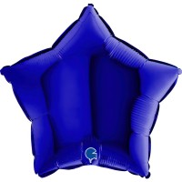 Star 18" Blue Capri Foil Balloon GRABO Flat