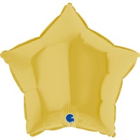 Star 18" Pastel Yellow Foil Balloon GRABO Flat
