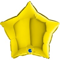 Star 18" Yellow Foil Balloon GRABO Flat