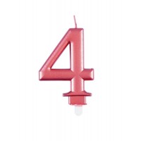 Numeral 4 Rose Gold Metallic Candle (Box of 6)