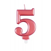Numeral 5 Rose Gold Metallic Candle (Box of 6)