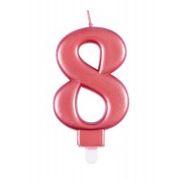Numeral 8 Rose Gold Metallic Candle (Box of 6)