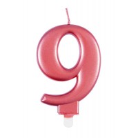 Numeral 9 Rose Gold Metallic Candle (Box of 6)