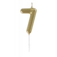 Numeral 8 Mini Gold Birthday Candle (Box of 6)     