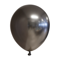 12" Mirror Balloons Space Grey 10Ct