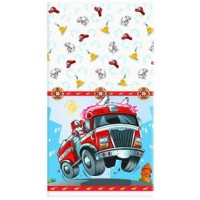 Fast Fire Engine Plastic Tablecover 1ct