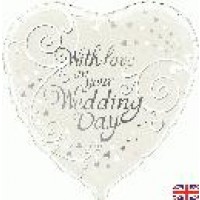 With Love On Your Wedding Day - 18" foil balloon