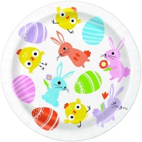 Colourful Easter Gingham 7" Plates 8ct