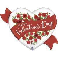 Red Roses Valentine 37" Supershape Foil Balloon