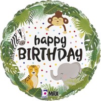 Jungle Birthday 18" Foil Balloon