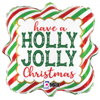 Holly Jolly Christmas 18" Foil Balloon