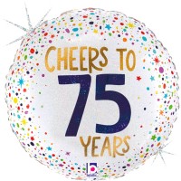 Cheers To 75 Years 18" Foil Balloon