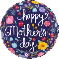 Mother's Day Floral Heart 18" Foil Balloon