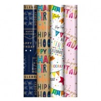 Happy Birthday Gift Wrap 3MT (Pack of 42)