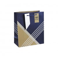Modern Male Kraft Medium Gift Bags 6ct