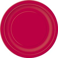 Ruby Red 9'' Round Plates 16 CT.