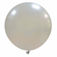 32" Silver Metallic Latex Balloon 1ct