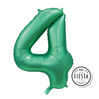 34" Satin Green Number 4 Foil Balloon
