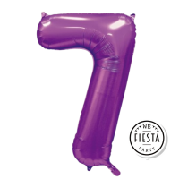 34" Satin Purple Number 7 Foil Balloon