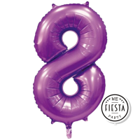 34" Satin Purple Number 8 Foil Balloon
