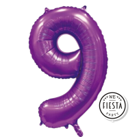 34" Satin Purple Number 9 Foil Balloon