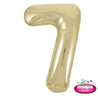 34" Gold Number 7 Foil Balloon 