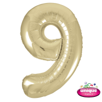 34" Gold Number 9 Foil Balloon 