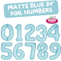 34" Matte Blue Foil Numbers 0 to 9