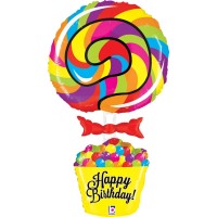Lollipop Birthday 40" Supershape Foil Balloon