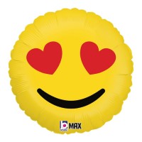 Emoji Hearts 18" Foil Balloon