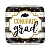 Congrats Grad Square 18" Foil Balloon
