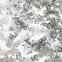 Table Confetti Silver Text Just Married – 14 Grams
