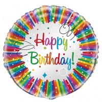 Colourful Happy Birthday 18" Foil Balloon