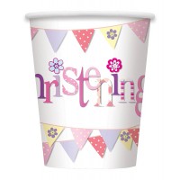 Christening Pink 9oz Cups 8CT.