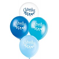 12" Christening Blue Balloons 8CT.
