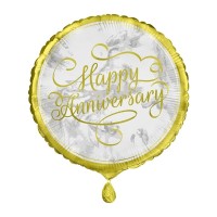 Happy Anniversary Gold 18" Foil Balloon
