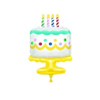 Giant Birthday Cake 25" Supershape Foil Balloon