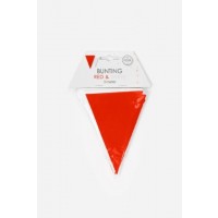 Flag Banner Bunting PE 3M Red & White